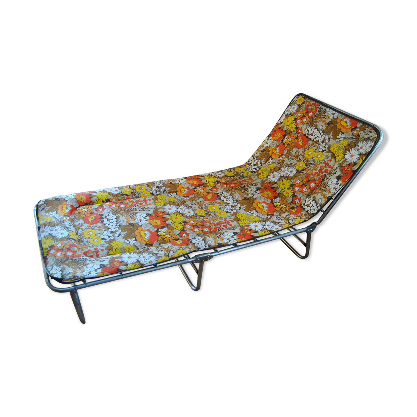 Vintage sunbathing deckchair 70s
