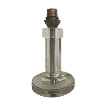 Pied de lampe en verre moderniste 1930-40