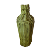 Vase bouteille vintage en scoubidou
