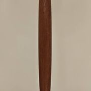 Modernist floor lamp in teak, chrome metal, opaline, Czechoslovakia 60s