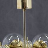 1970s Large Chandelier in Brass Finish by Kamenicky Senov ,up to 10 items