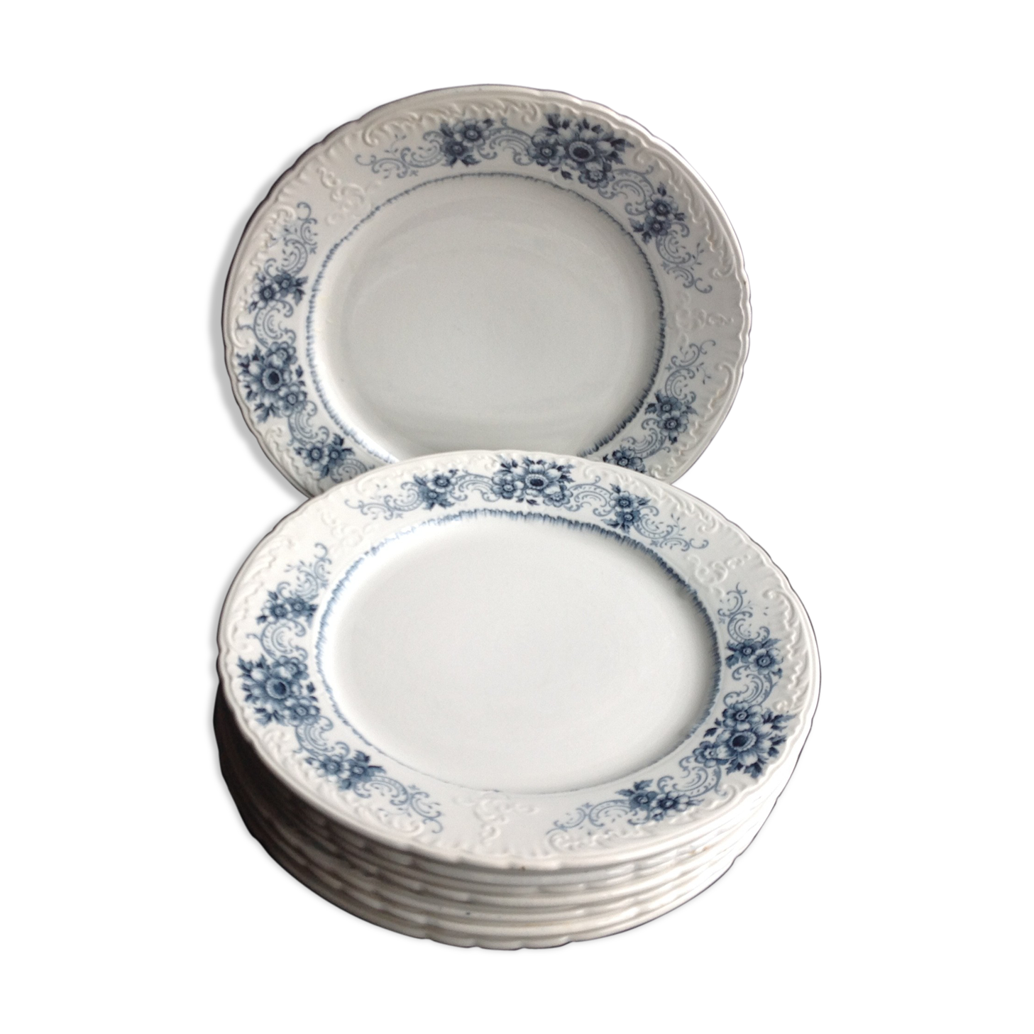 Set of 8 flat plates