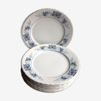 Série de 8 assiettes plates