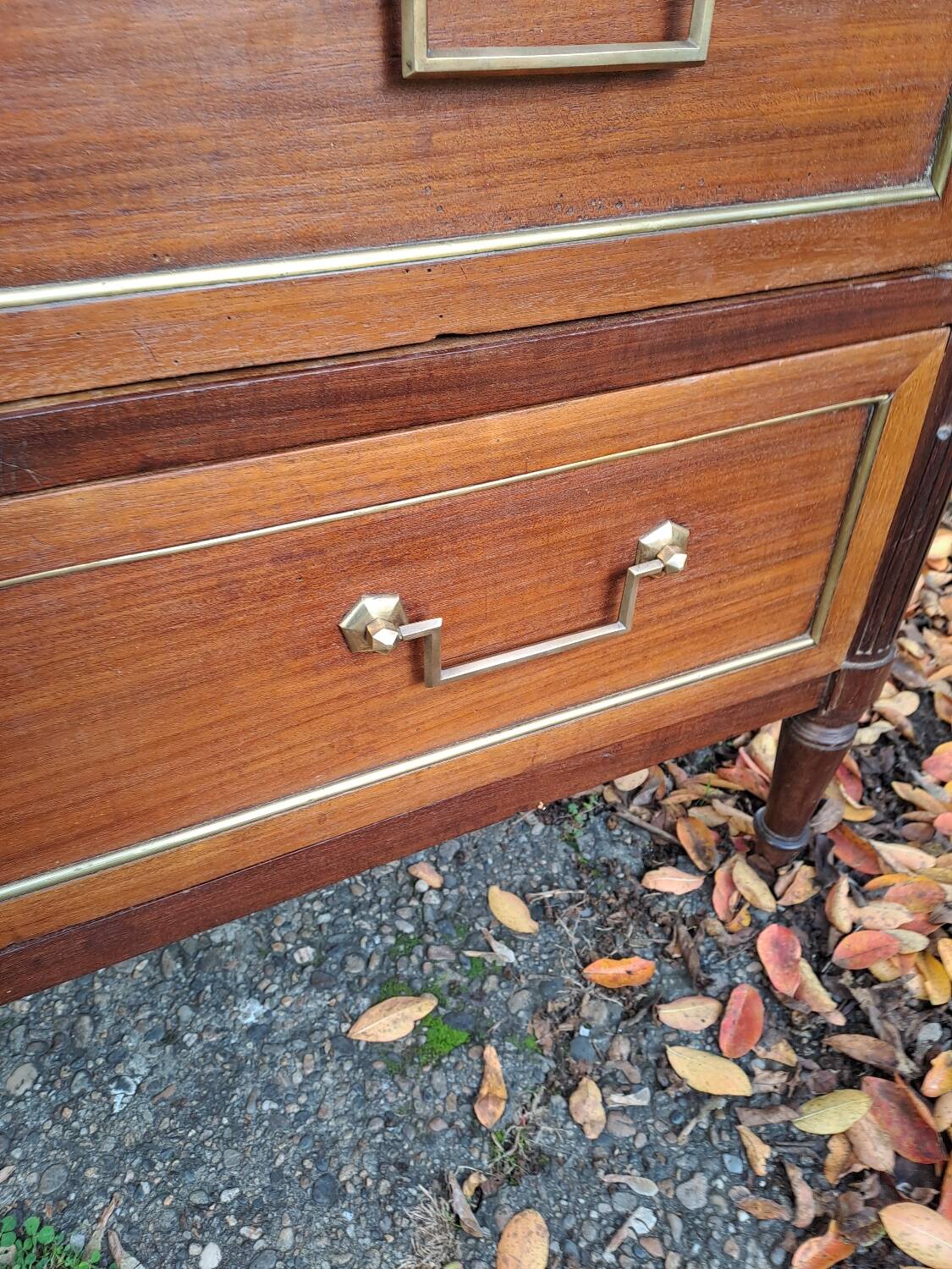 Louis XVI chest of drawers, mahogany, late 18th century, early 19th century