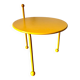 Yellow metal tripod coffee table by Tord Bjorklund for Ikea, circa 1980