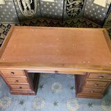 Minister's desk with restored walnut coffered