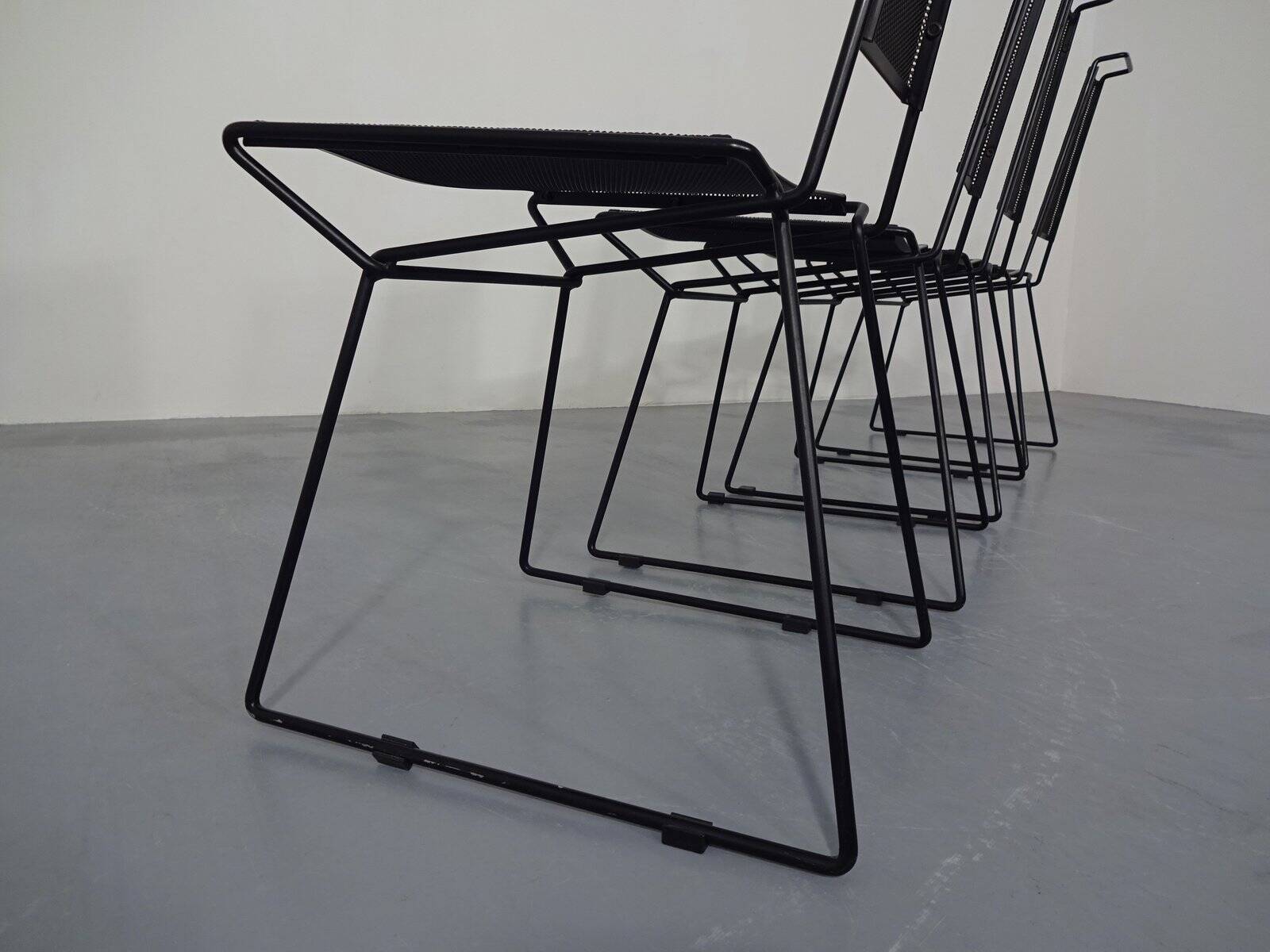 Metal Chairs by Rolf Rahmlow, 1980s, Set of 4