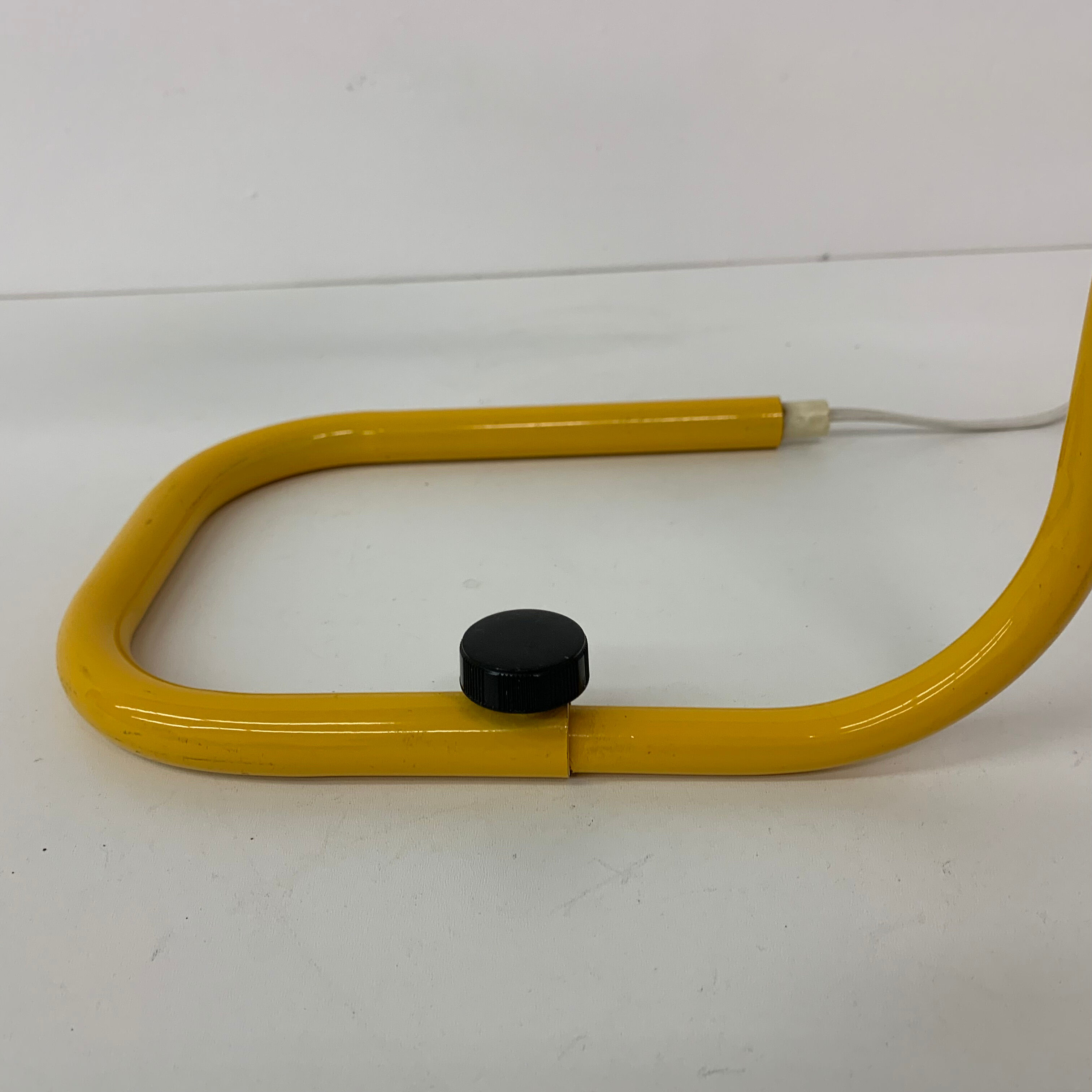 Mid-century design yellow tubular table lamp, 1970’s