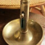 Brass pusher round cut candle holder
