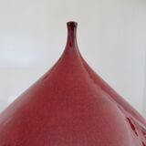 Red ceramic vase from the 60s