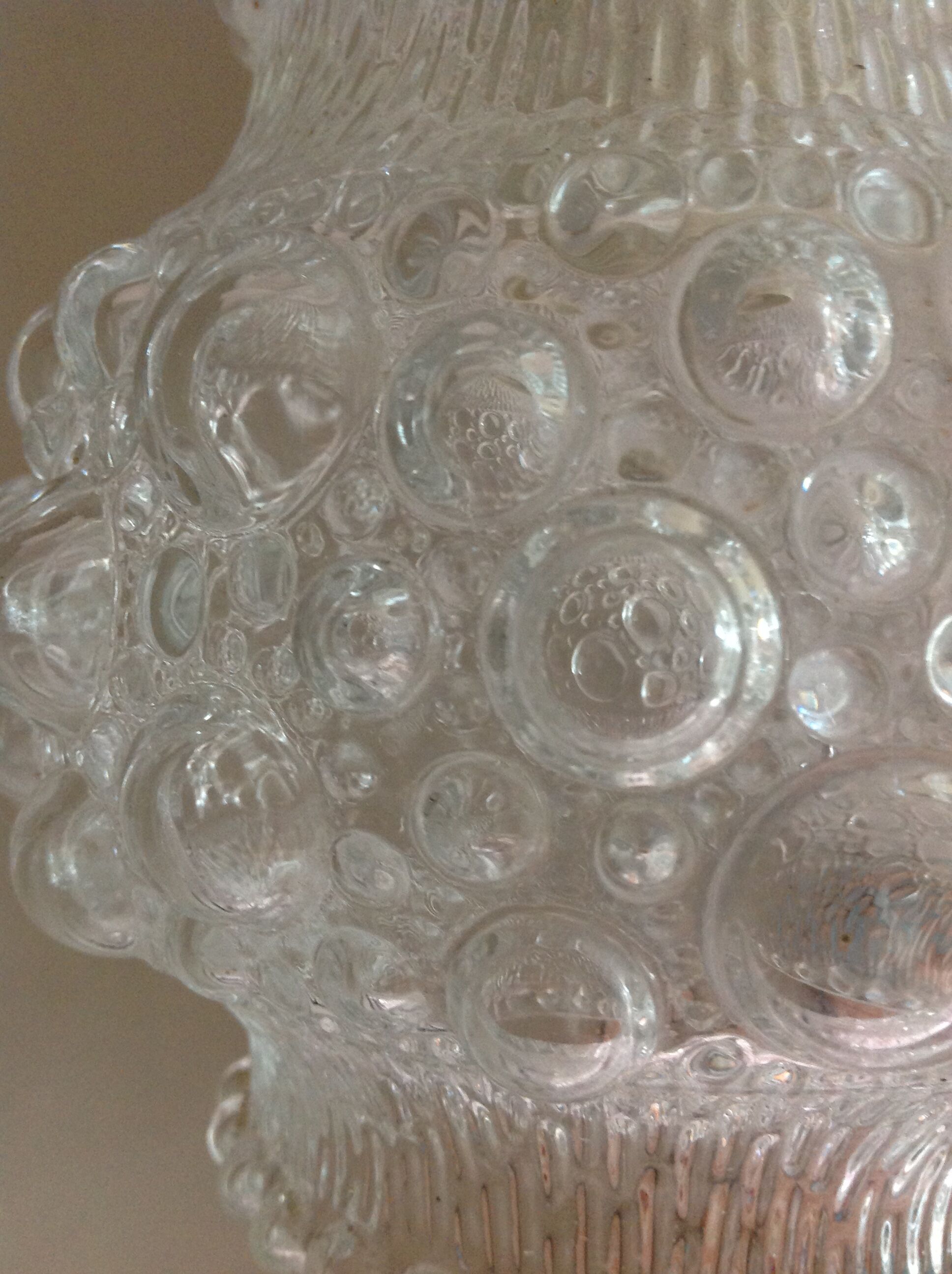 Bubbled glass hanging lamp 60/70