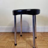 Tabouret en bakélite noir, années 50-60