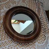 Small antique wooden mirror