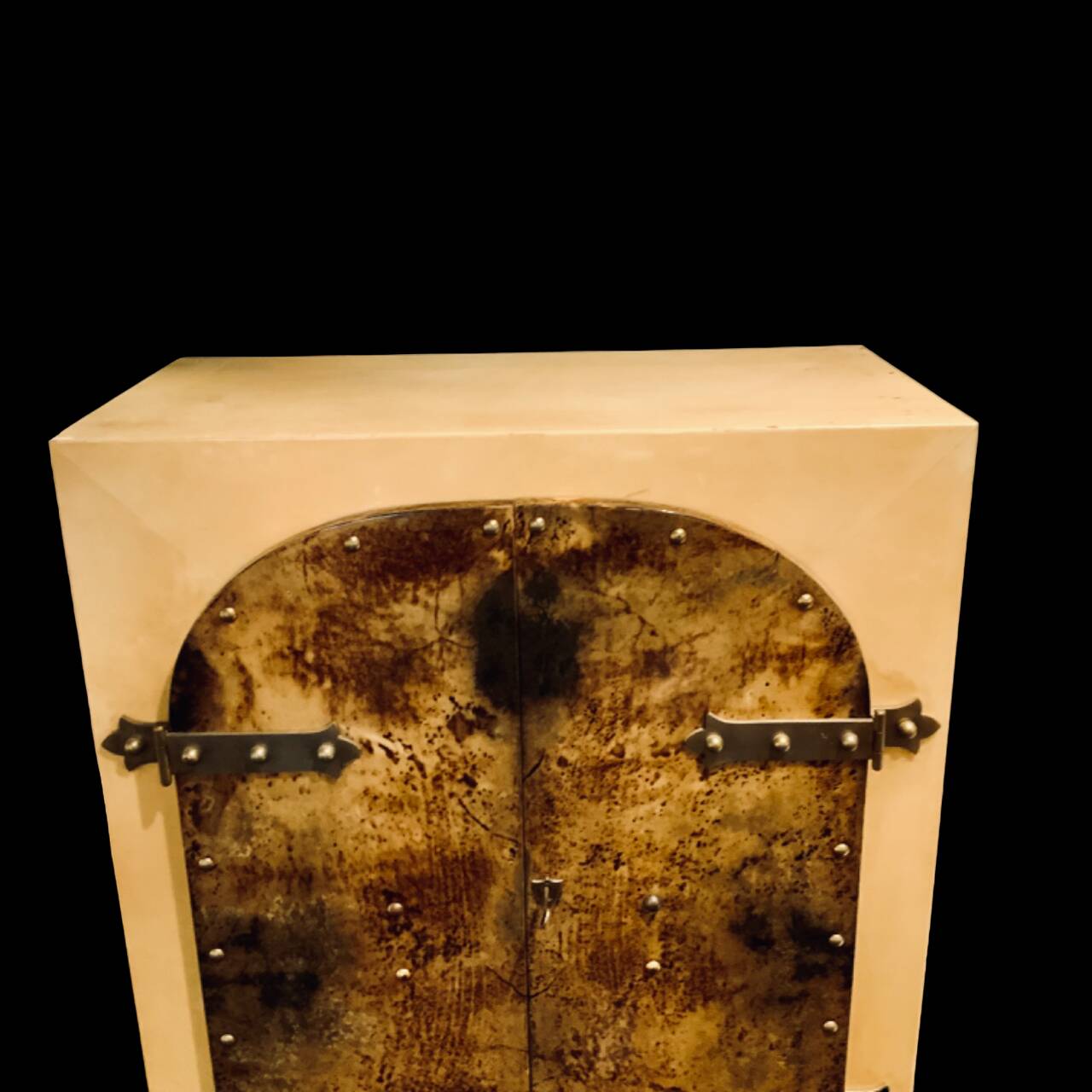 "Bar Cabinet in Parchment, Italian Design by Aldo Tura from the 1960s"