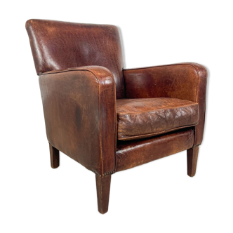 Vintage sheep leather armchair Spijk