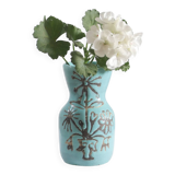 Rare vase by Roger Capron (1922-2006) with an earthenware shoulder.