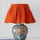 Delft Polychrome Chinoiserie Table Lamp, Tichelaar Makkum, New Silk Shade