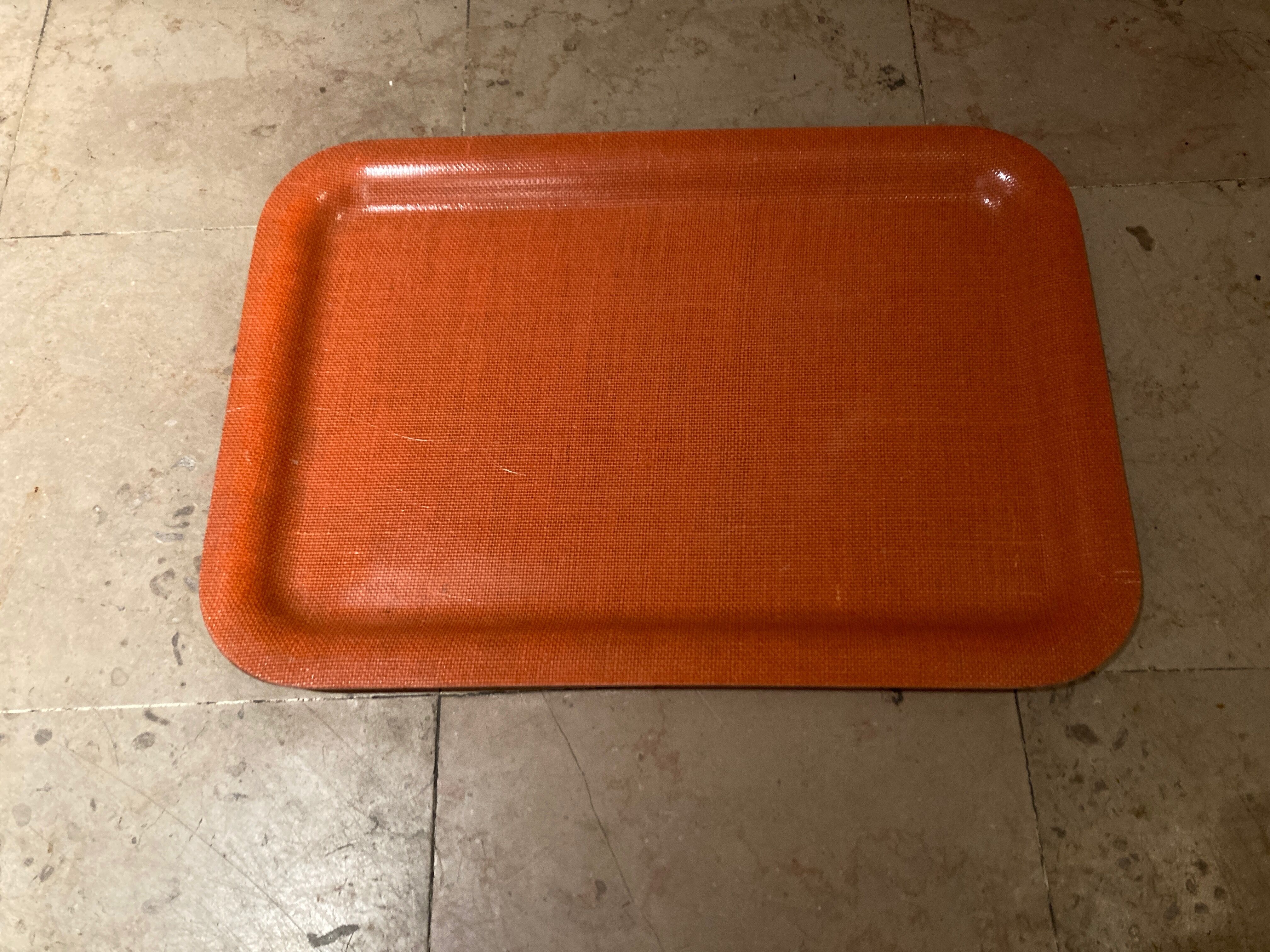 Produit Pop up Noel 22 Plateau 1970 en résine et jute orange