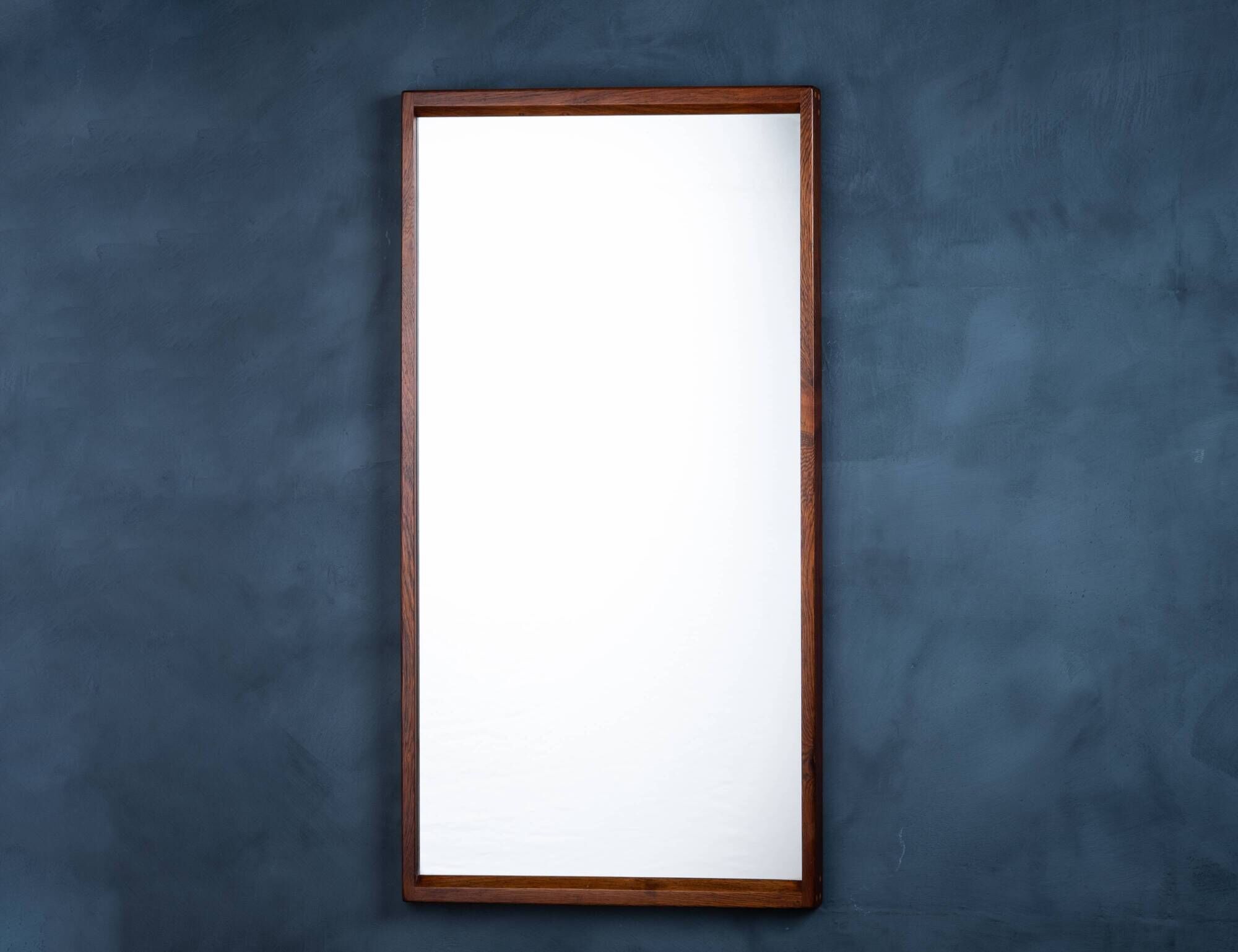 Danish Mirror with Rosewood Frame by Aksel Kjersgaard, 1960
