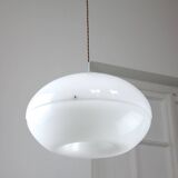 Italian Space Age Big White Doughnut Lamp, 70s
