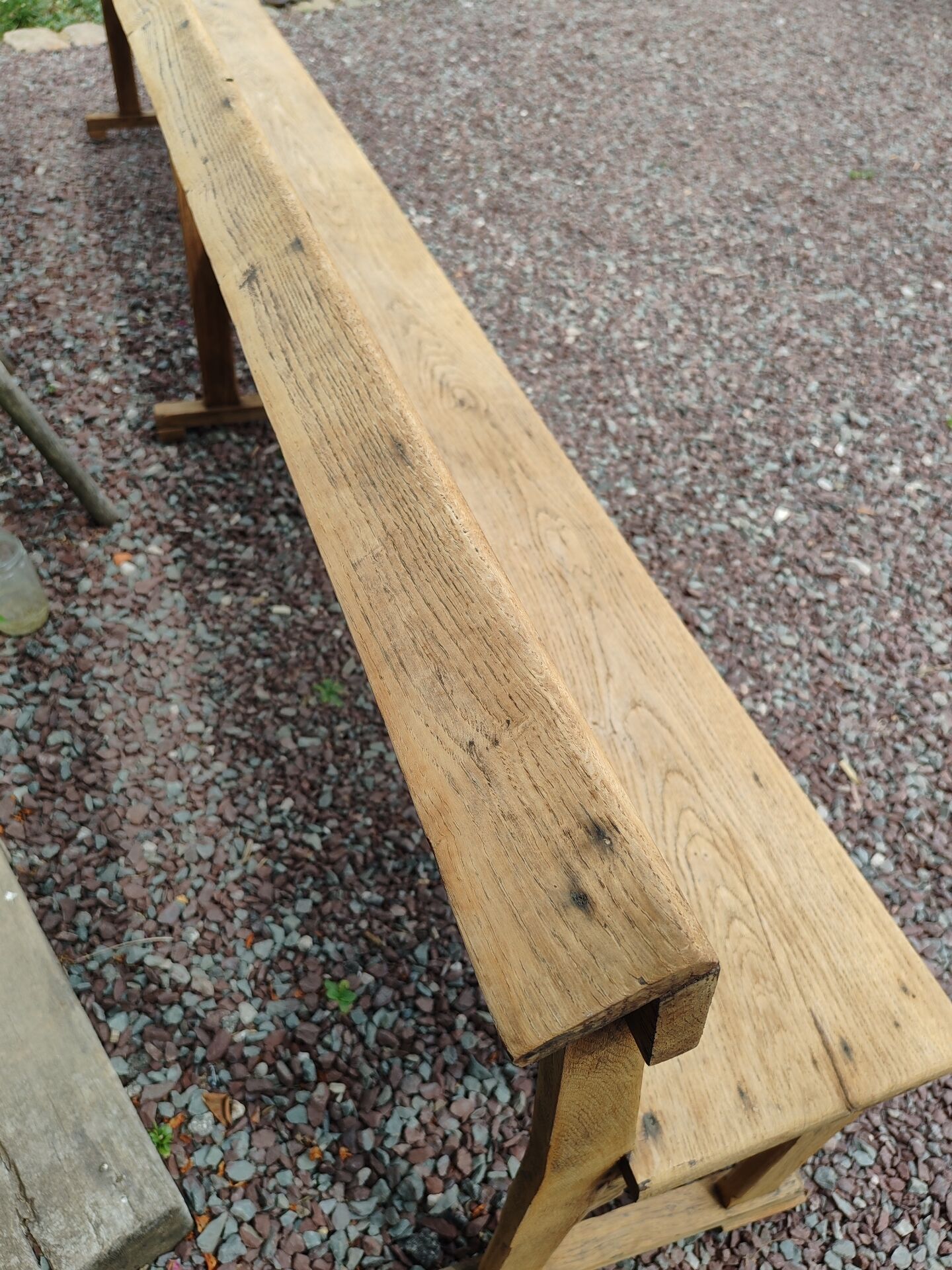 Oak church bench