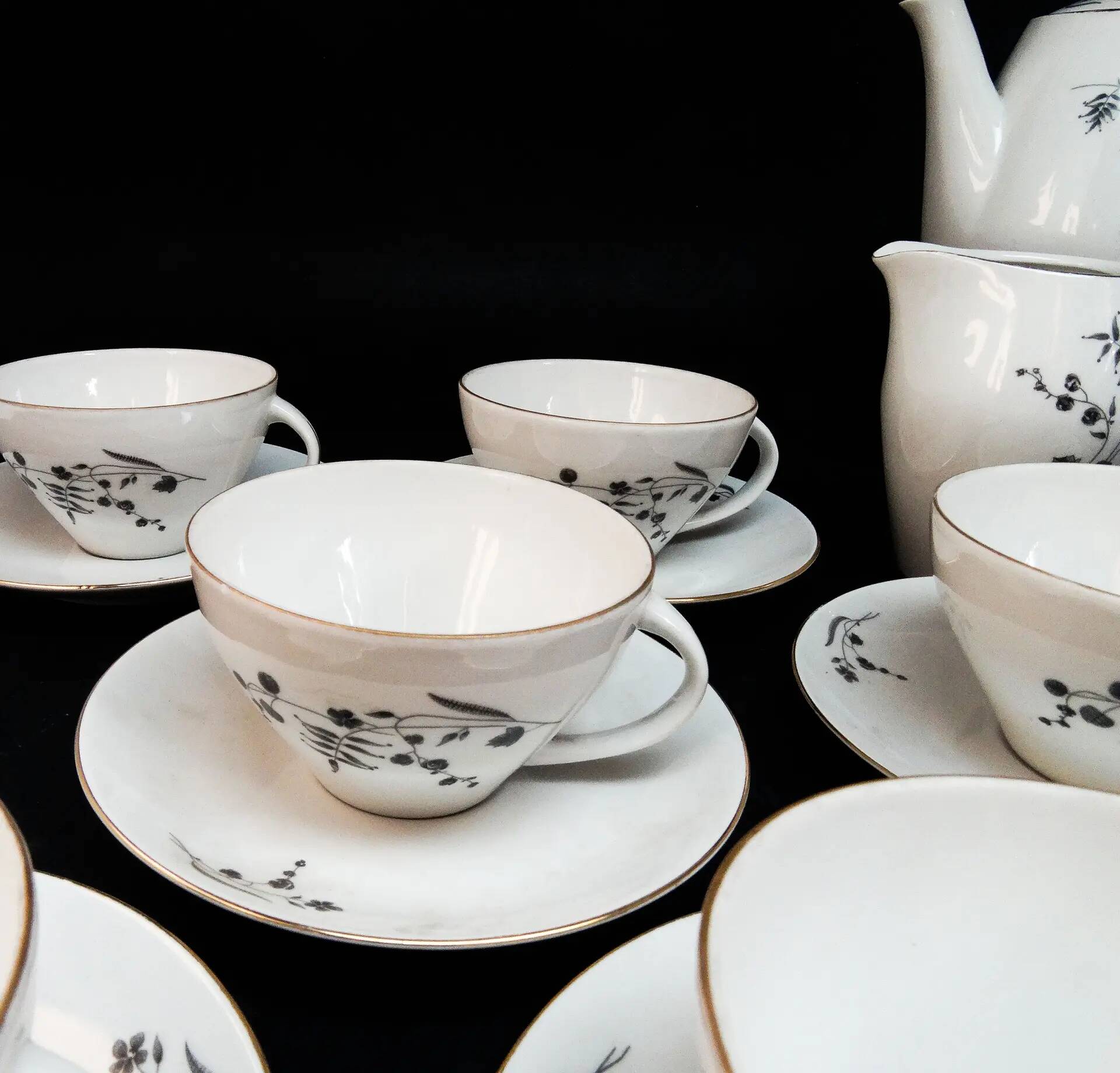 Joanna coffee set, modernism, porcelain, Poland, 1970s
