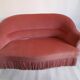 Sofa bench velvet peach