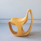 Orange Lacquered Armchair and Coffee Table by Luigi Colani, 1970s, Set of 2