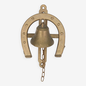 Brass bell with horseshoe, 70s