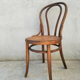 Bistro chair Thonet n°18 late XIX curved wood seated canned