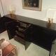 Black lacquered and brass design 70/80