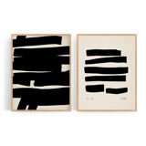 Pair of giclee prints, abstract wall art set of two, 50x70cm