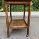 Vintage bar side table with wheels, Art Deco walnut, 1960.