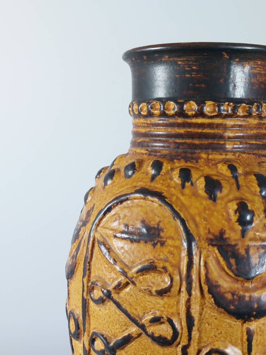 Bay Keramik vintage sun vase from the 1950s in West Germany.