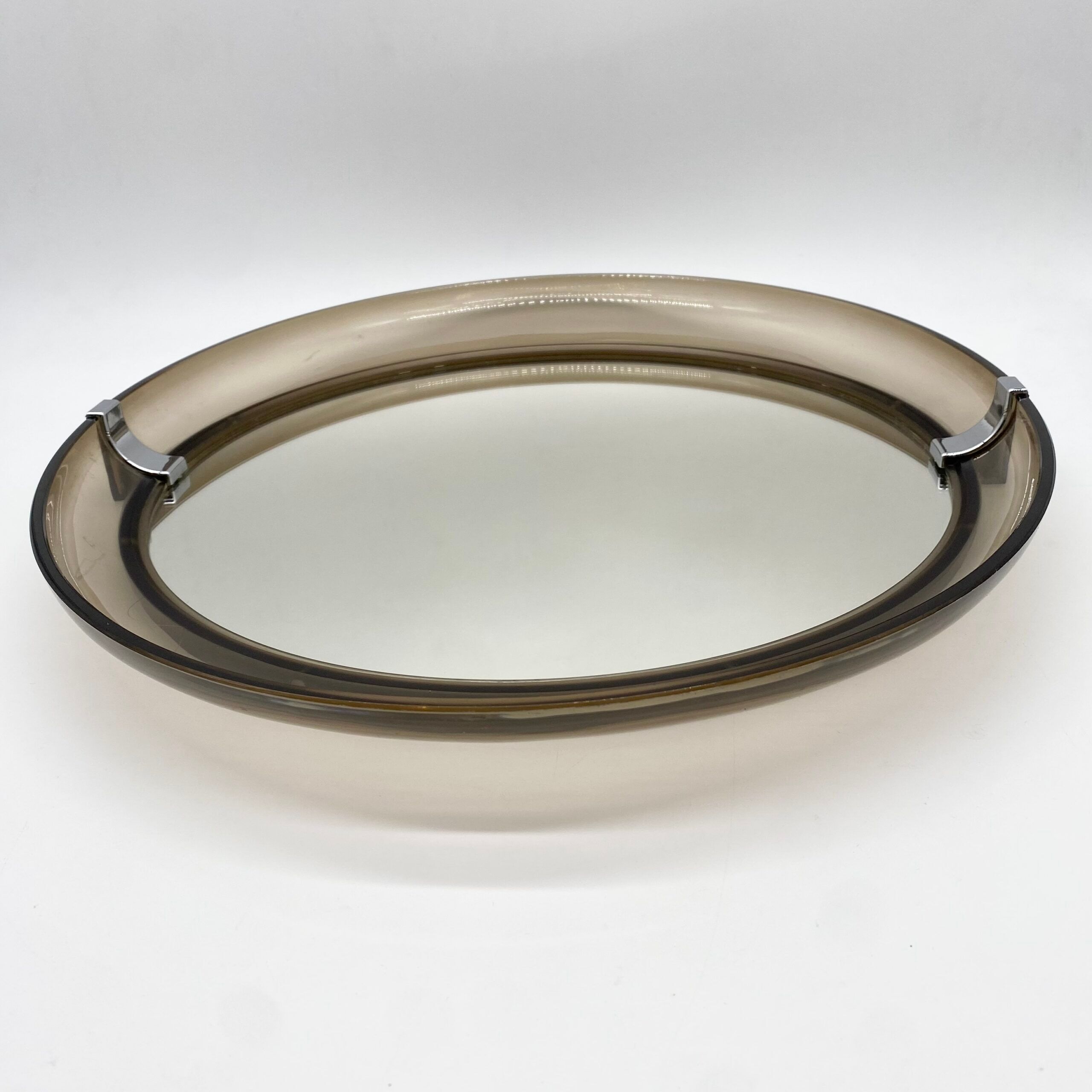 "Space Age" mirror in smoked plexiglass – 1970s