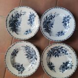 Set of 4 vintage iron earth plates Badonvillier ripe model