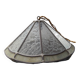 Old large Art Deco pendant lamp with mother-of-pearl and glass shade