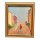 Original Swedish Oil on Panel – “Street Scene” by U. Ekshard – Signed – Dated 1971 – Vintage & Framed