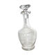 Baccarat crystal decanter engraved with guilloché volute acid 1920