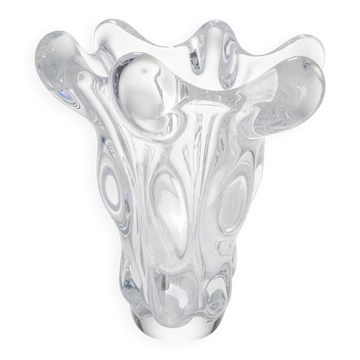 "Head of Giraffe" vase in Vannes Le Châtel crystal