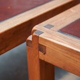 Pair of Pierre Chapo T18 coffee tables