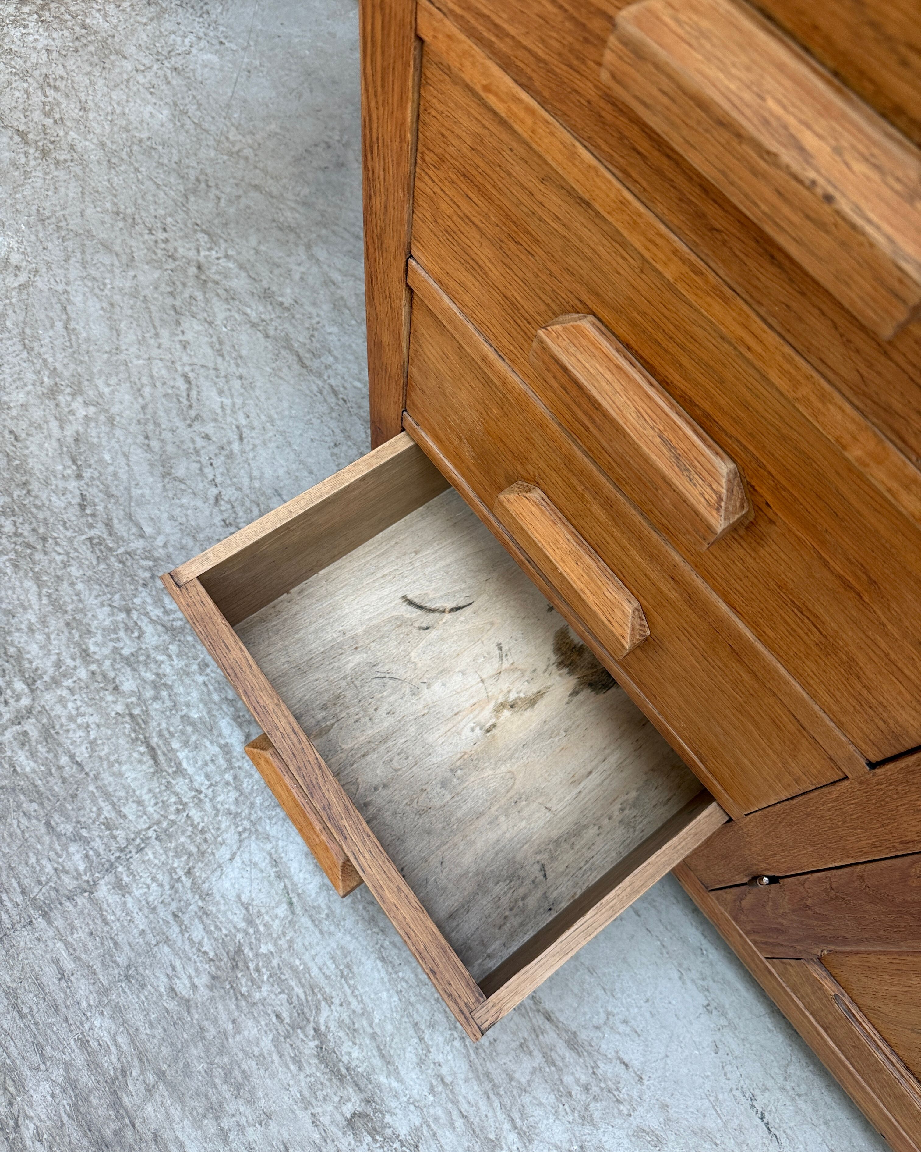 Renovated oak workbench island