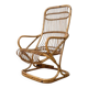 Vintage bamboo rattan armchair Tito Agnoli circa 1960
