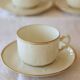Coffee service for 8 cups with saucers in Limoges porcelain – Gold trim