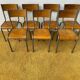 Lot of 7 school chairs