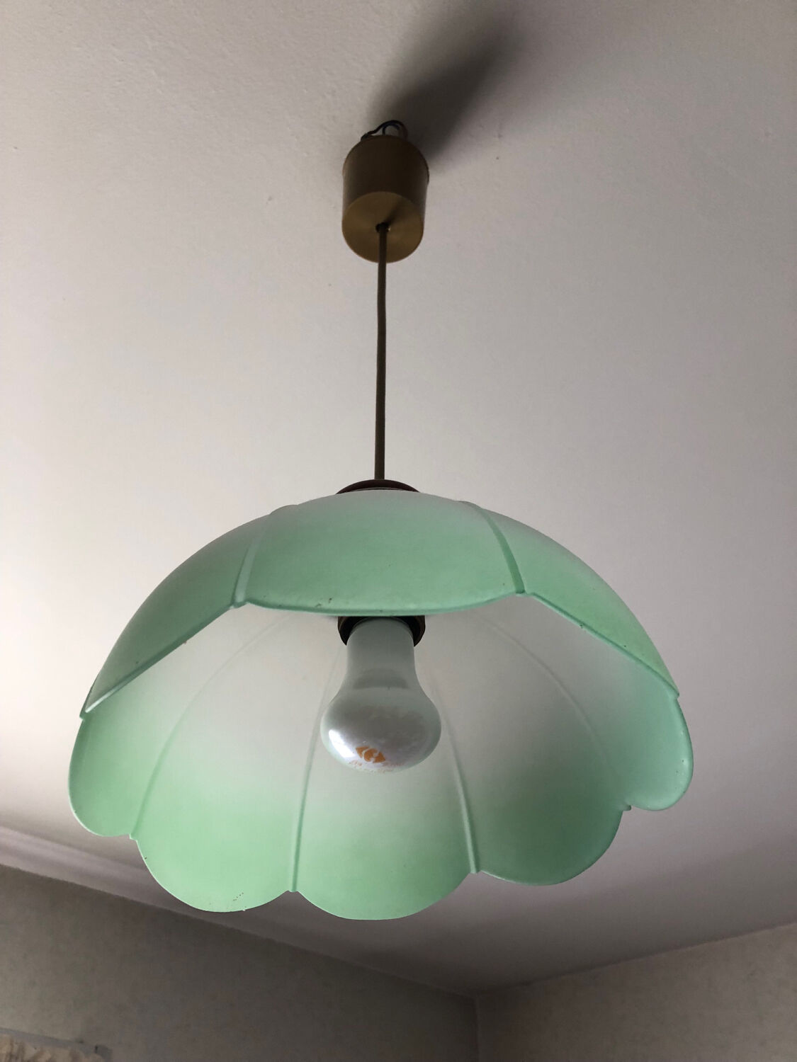 Vintage glass pendant light