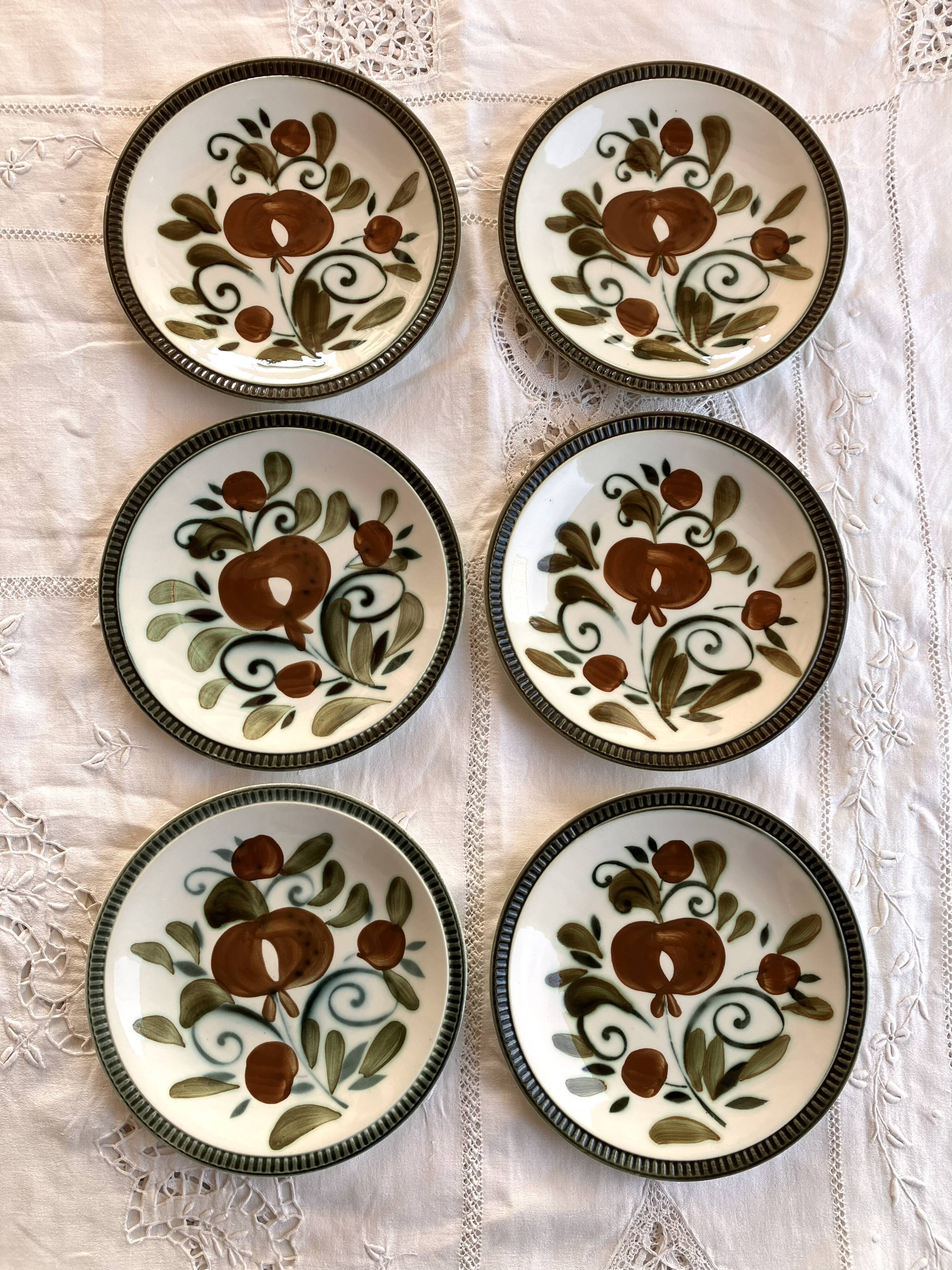 6 flat plates Argenteuil Boch Belgium