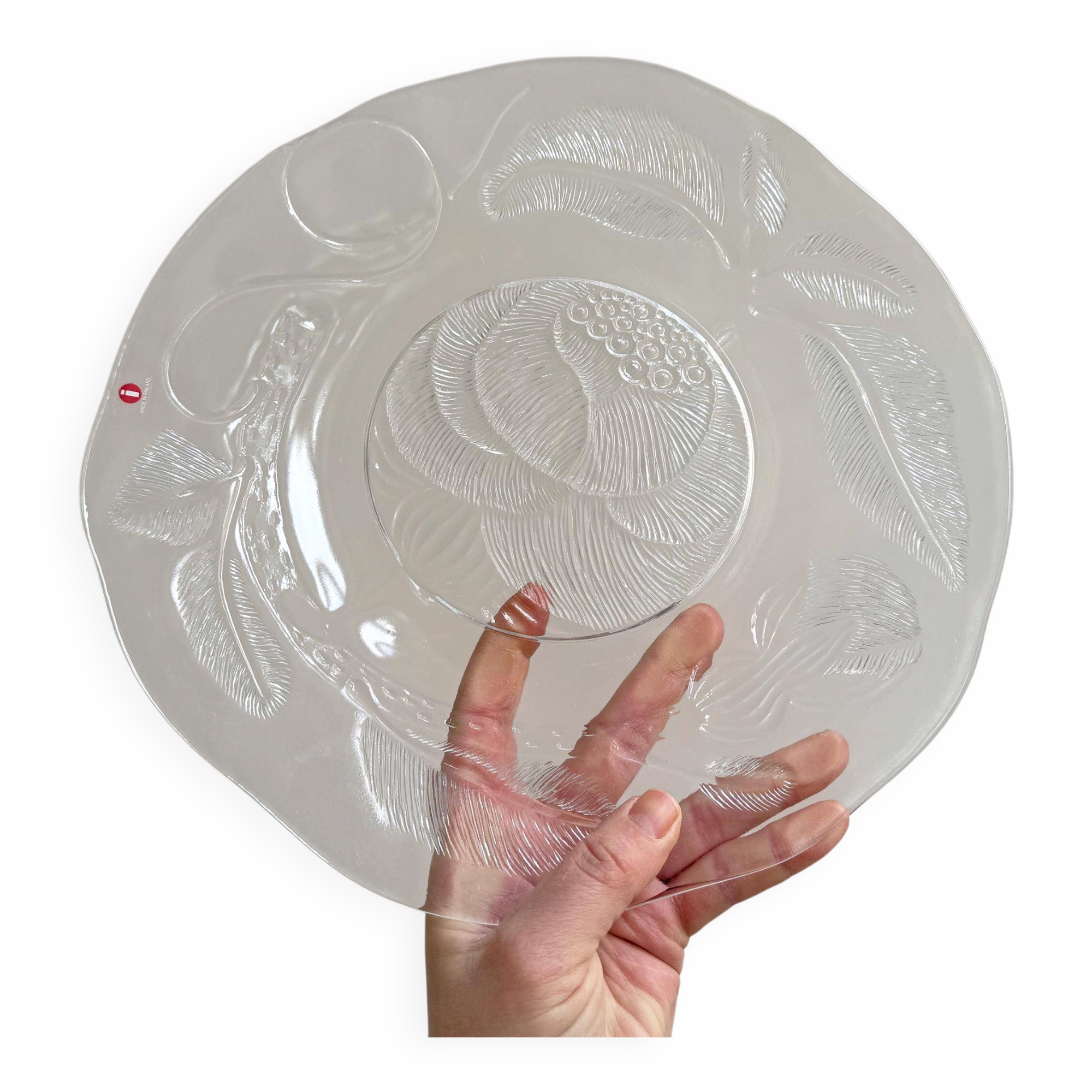Vintage large Oiva Toikka for Iittala Pioni dish