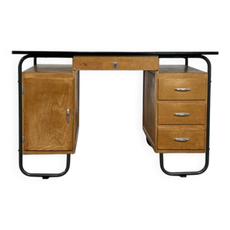 Obumex Double-Sided Metal and Formica Desk, 1960s