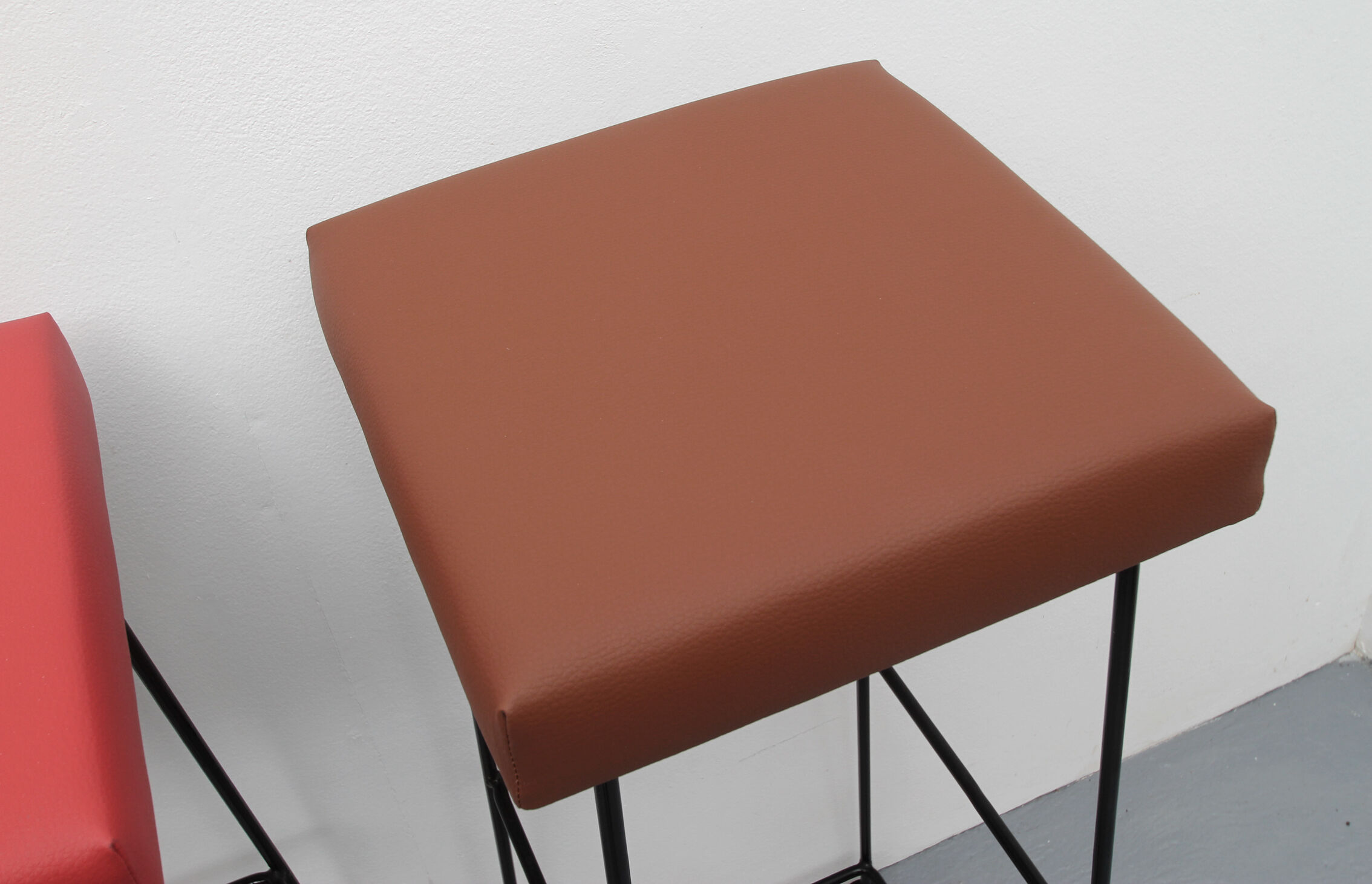 Set of 4 bar-stools Wire 1960s